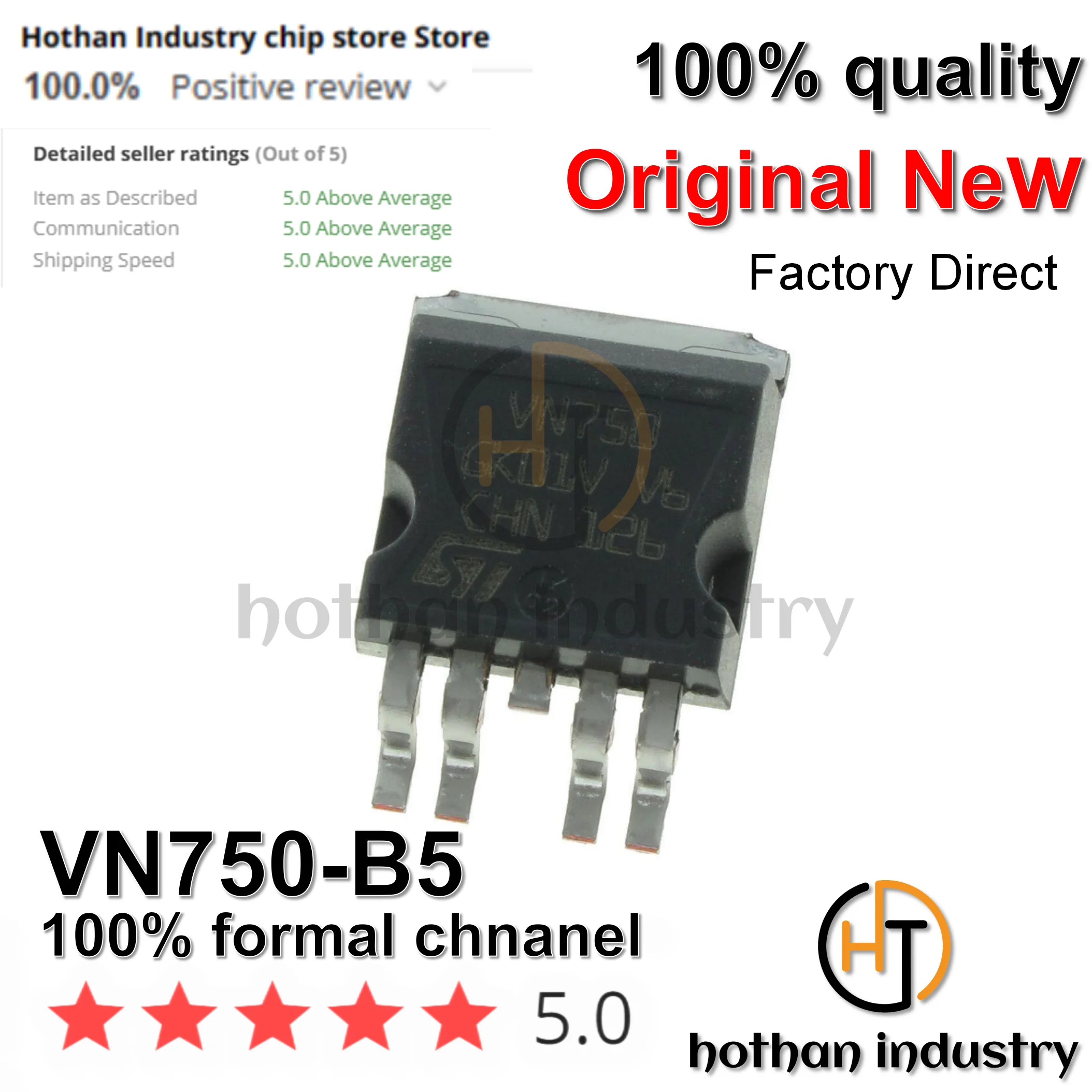 

(1-10PCS) 100% NEW VN750 VN750-B5 Power Switch ICs - Power Distribution 36V 6A High Side