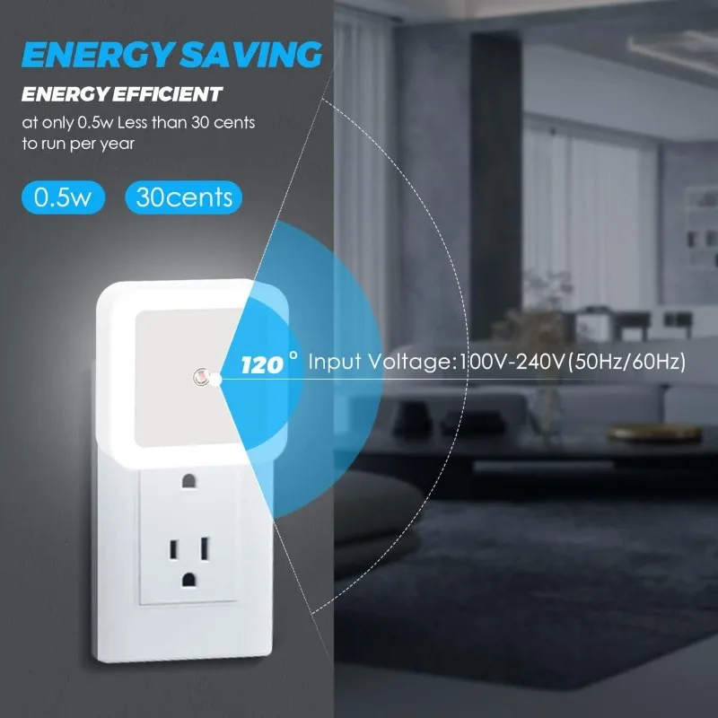 1/2/4 قطعة ضوء الليل المكونات في نوع الجدار مناسبة لغرفة النوم الحمام الدرج ضوء الممر ضوء من الغسق إلى الفجر