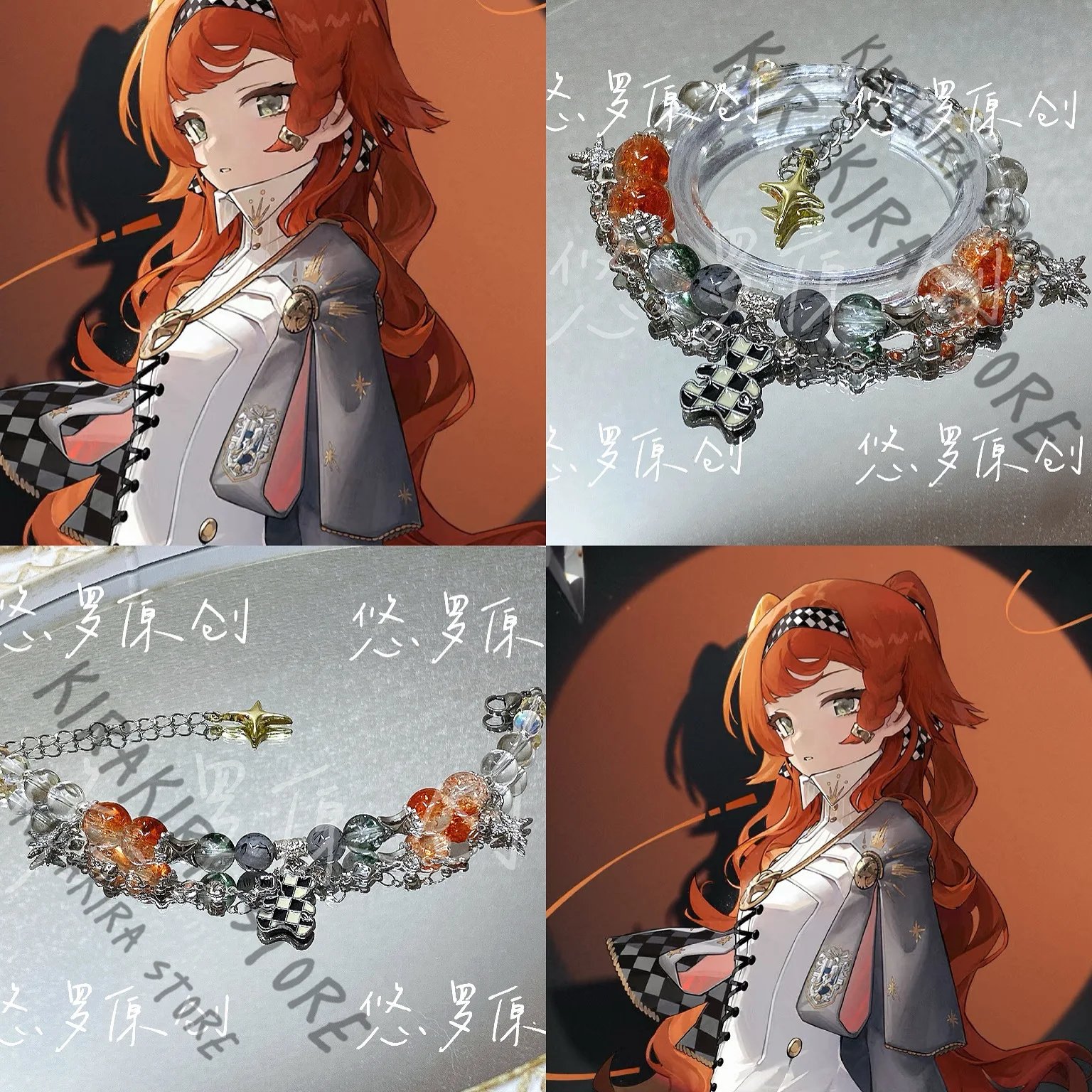 

Reverse:1999 Sonetto Handcraft Bracelets Cosplay Handstring Coloured Glaze Anime Hand Ornament Chain Colorful Accessories