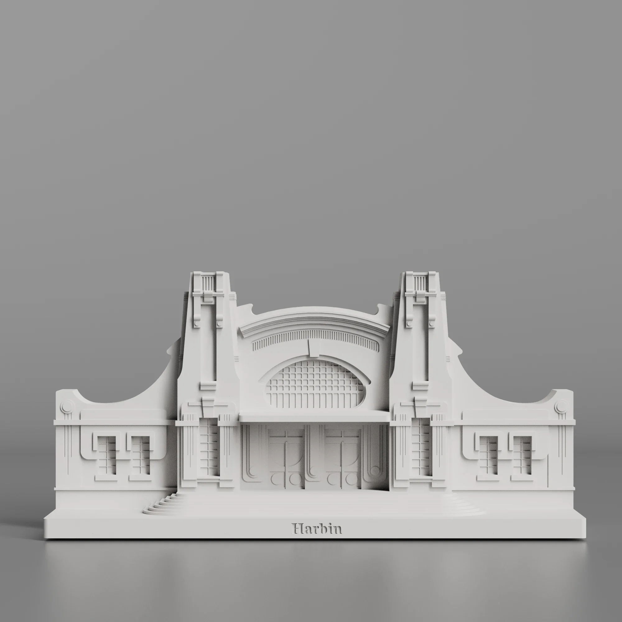 

Harbin Old Railway Station | Cement Building Model Creative Living Room Entrance Home Office Desktop Decoration