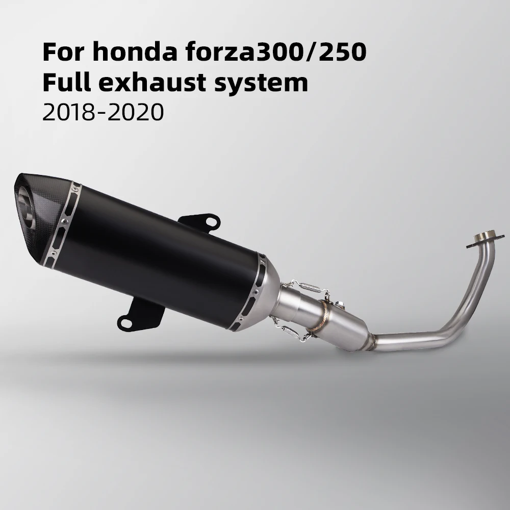 

High Performance Complete motorcycle exhaust system, Carbon tip silencer for HONDA forza300, forza250, 2018-2020