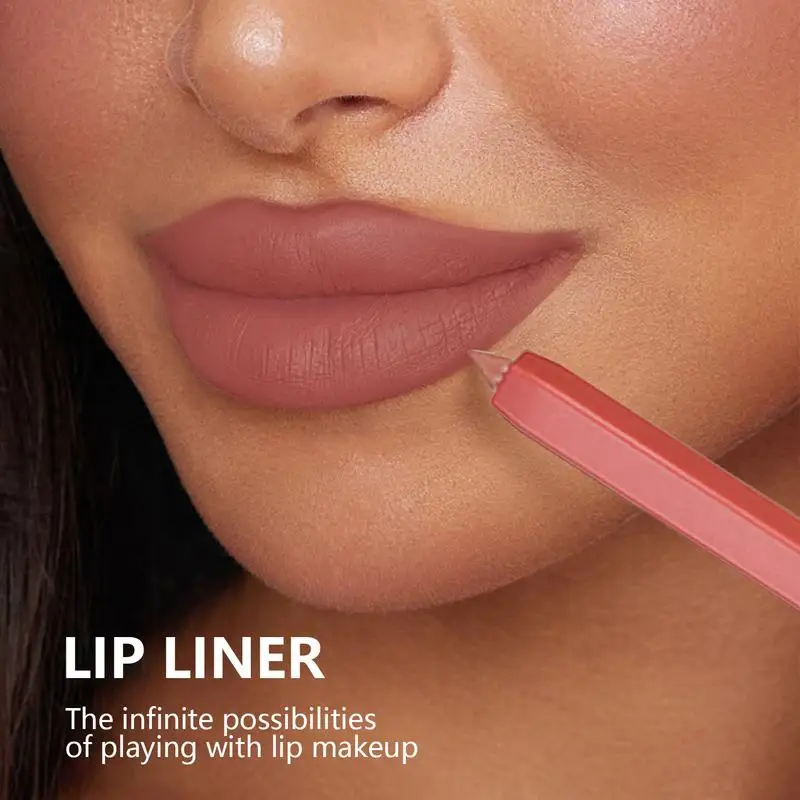 Lippenstift Lipliner 2 In 1 Lang Dragen Waterdichte Lip Inkt Lipliner Contour Make-Up Sexy Beauty Care Tool Accessoires