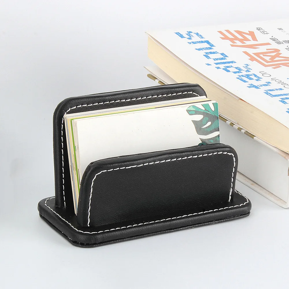 クリエイティブなレザーカードホルダー、男性と女性の名刺ホルダー、デスクトップ文房具と事務用品