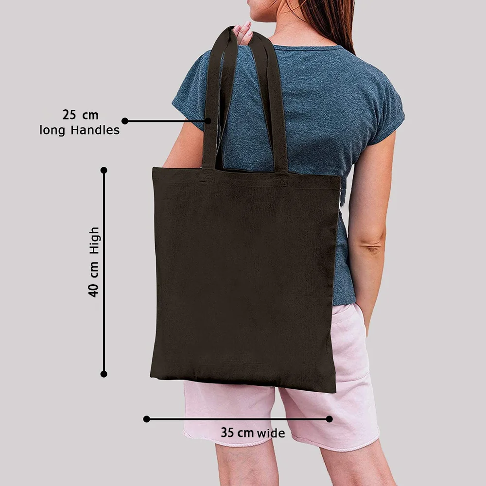 Canvas Shopping Bags Tote Bag New White Printing Eco Shoulder Shopper Bag for Women 2026 Large Handbags Reusable Sundries Bag