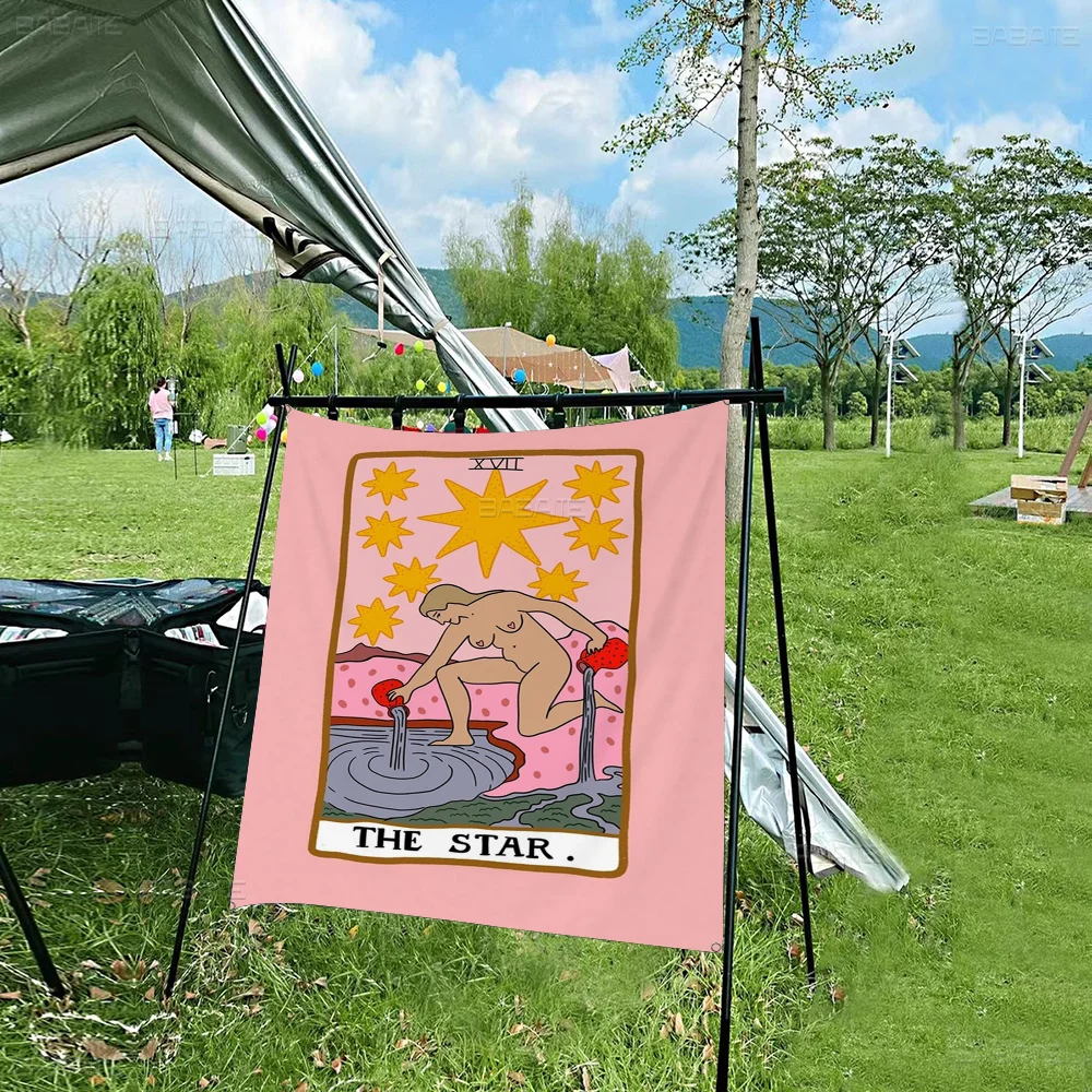 The Lovers Tarot Small Size Cheerleading Banner Hand Pulled Flag Outdoor Atmosphere Flags