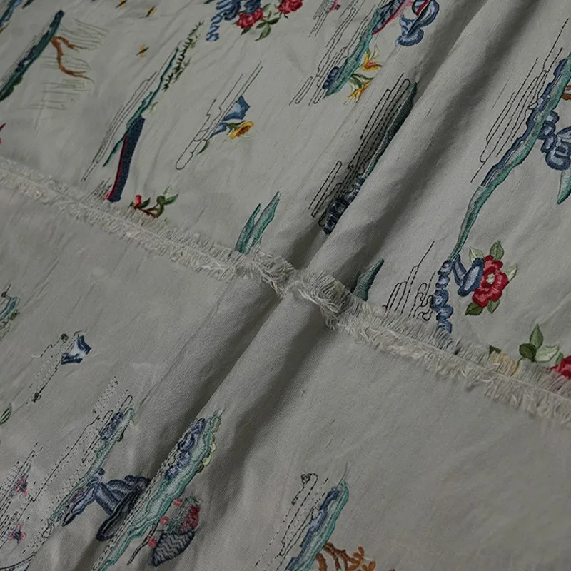 Embroidered jacquard double fabric with silk pattern Chinese Hanfu and cheongsam clothing