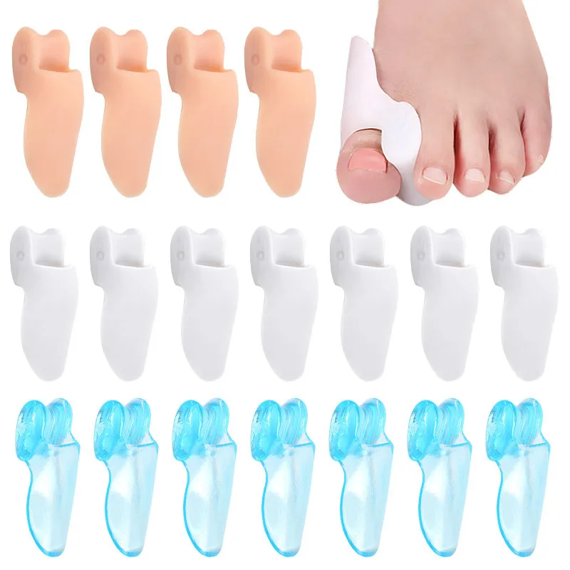 

2Pcs=1Pair Silicone Gel Bunion Protector Toe Straightener Separator Pad Hallux Valgus Corrector Pedicure Spacer