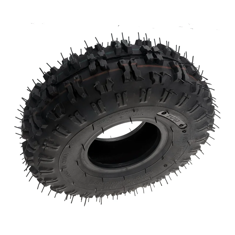 

4.10-4 Pneumatic Tires outer tire 4.10/3.50-4 Inner Tube for ATV Quad Go Kart 47cc 49cc Chunky Fit All Models 4" 4 Inch Tyre