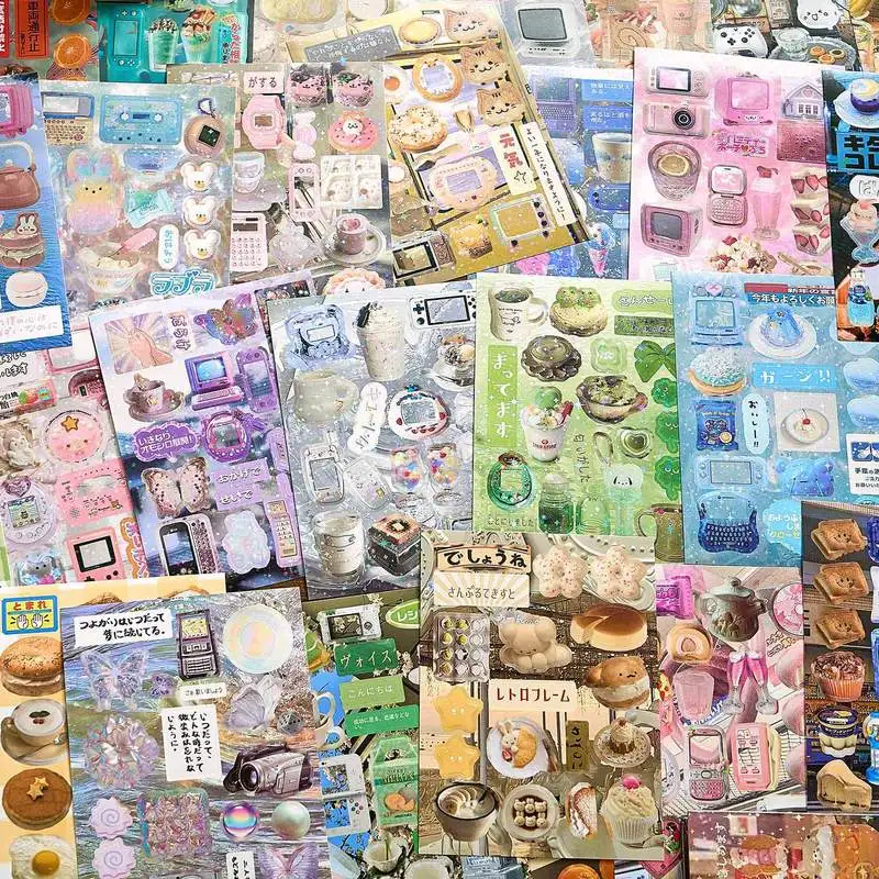 Minkys 45sheets Stickers Book Cute Decorative Sticker For Laptop Kpop Scrapbook Journal Kawaii Stationery Stickers Children Gift