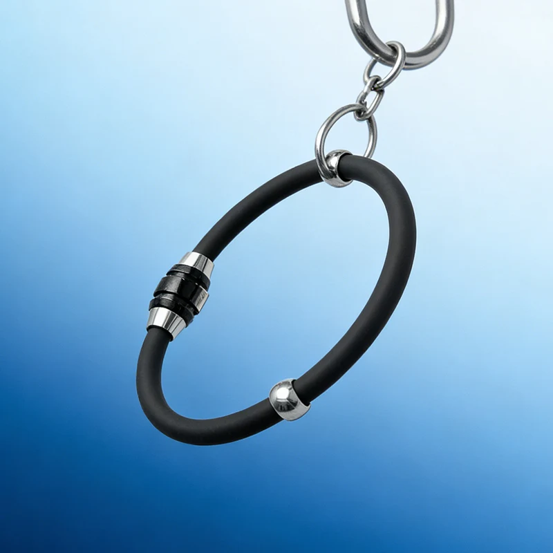 High quality Wireless static elimination wristband-Human body magnetic silicone anti-static car product (black magnetic style)
