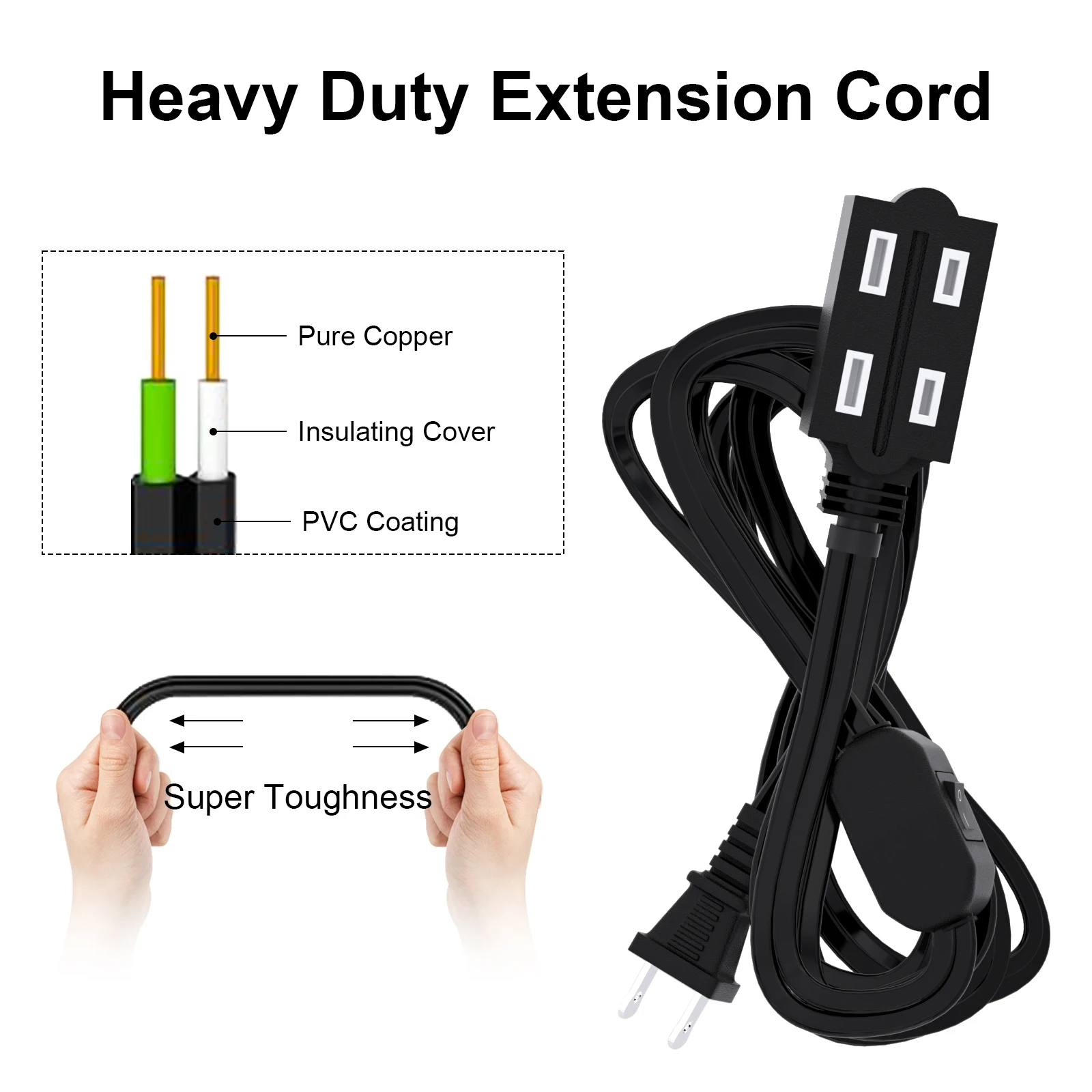 Cabo de extensão externo de 10 - Outdoor Power Outlet Extension avaliação e preço