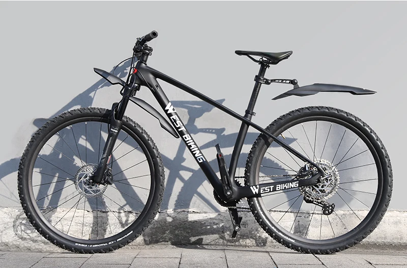 WEST BIKING Fahrrad-Schutzblech-Set ohne Bohren für 26, 27,5, 29 Zoll MTB, verbreiterte Schutzbleche, wasserdicht, langlebiges Fahrradzubehör – Detail 4