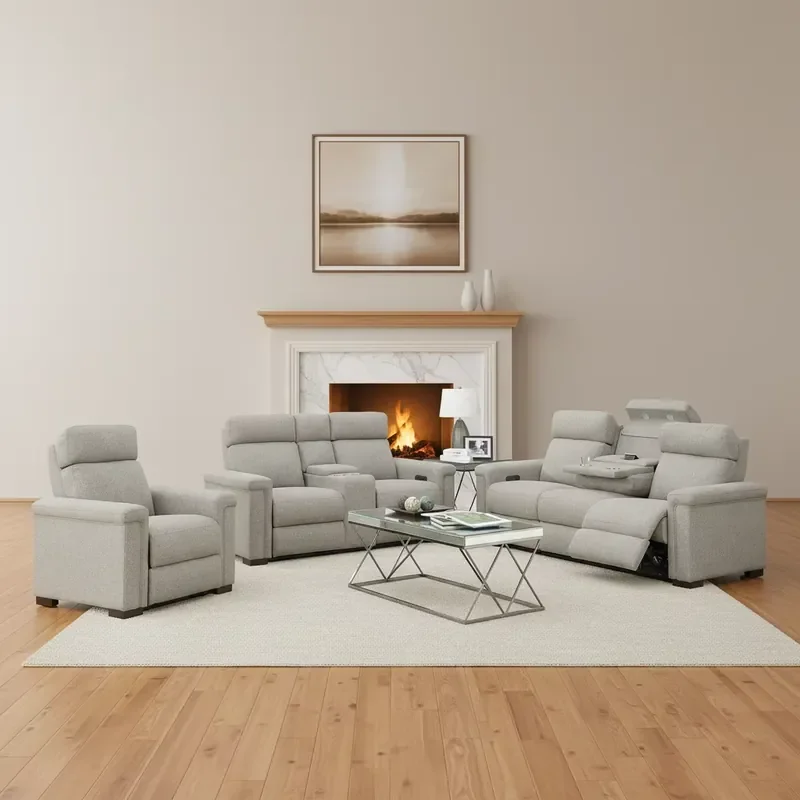 Velvet Recliner Sofa Plush Touch Living Room Furniture Cozy Home Cinema Seating