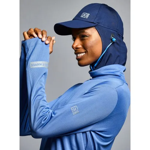 Headset Capped Sport Knochen-Navy Blau-muslimischen Mode, moslemische Kleidung, Sport Hut, muslim, haube, kappe, Hijab, Schal, Sport kleidung