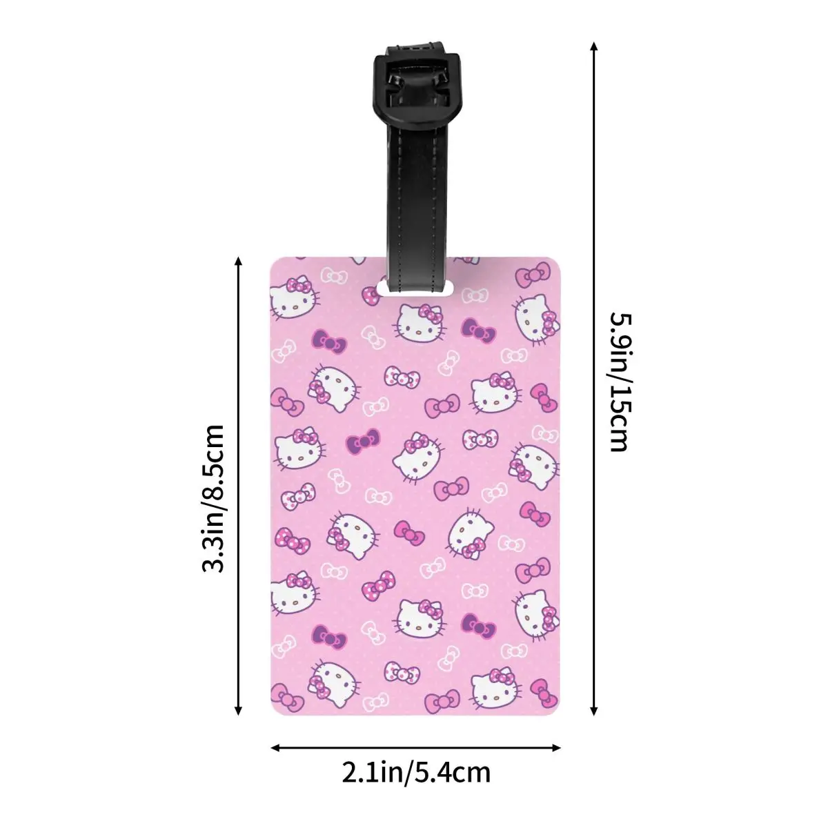 Custom Sanrio Hello Kitty Bagagelabel Voor Koffers Mode Bagagelabels Privacy Cover Id Label