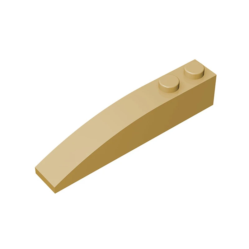 Gobricks 10PCS 42022 Brick Curved Parts 6x1 Building Block 41762 Accessories MOC DIY Education Gifts Toys Classic Movies Model