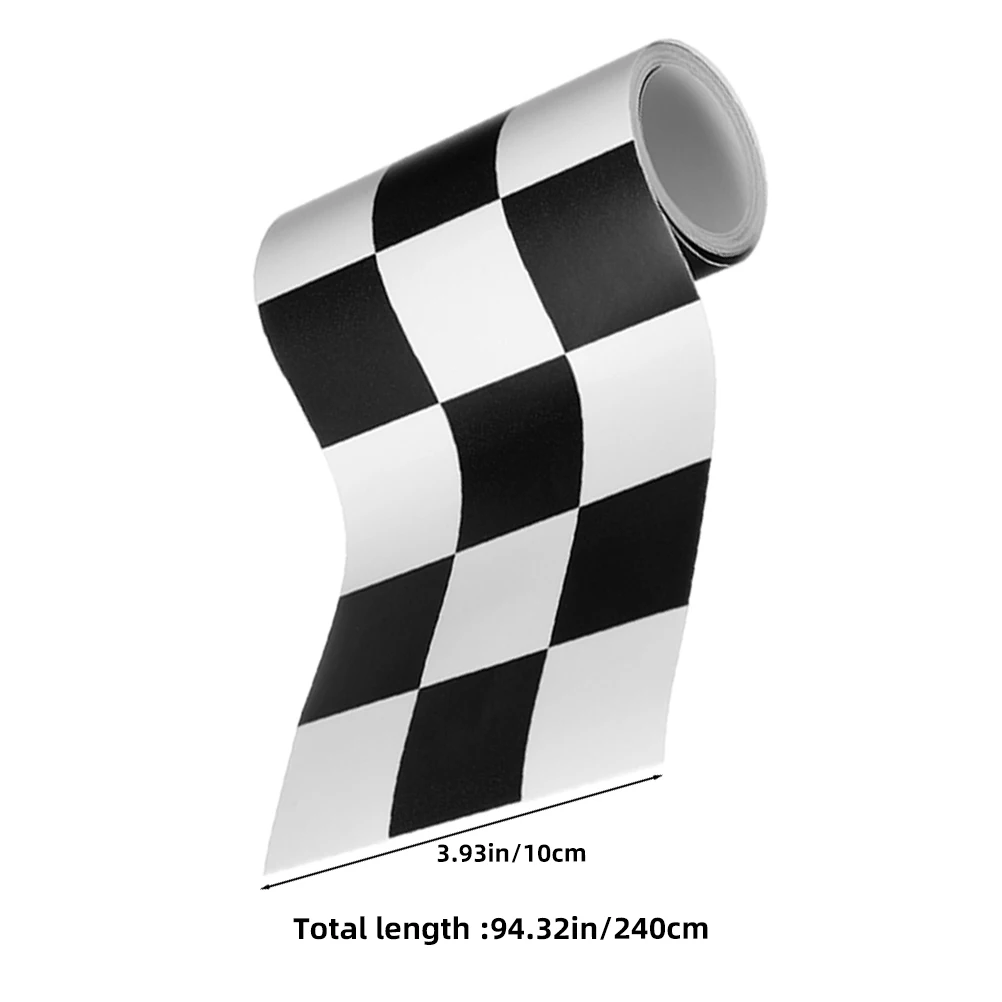 4 rollos de papel tapiz a cuadros blanco y negro para pared de ducha, revestimiento de estante para armario de cocina, impermeable, para baño