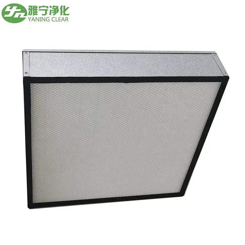 YANING Mini Deep Pleat H13 H14 U15 Laminar Air Flow Hood Air Purifier Terminal Housings Disposable Terminal HEPA Air Filter