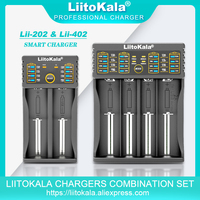 Liitokala Lii-202 Lii-402 1.2V 3.7V 3.2V 18650 18350 18500 21700 26700 26650 AA AAA NiMH Rechargeable Lithium-Battery Charger