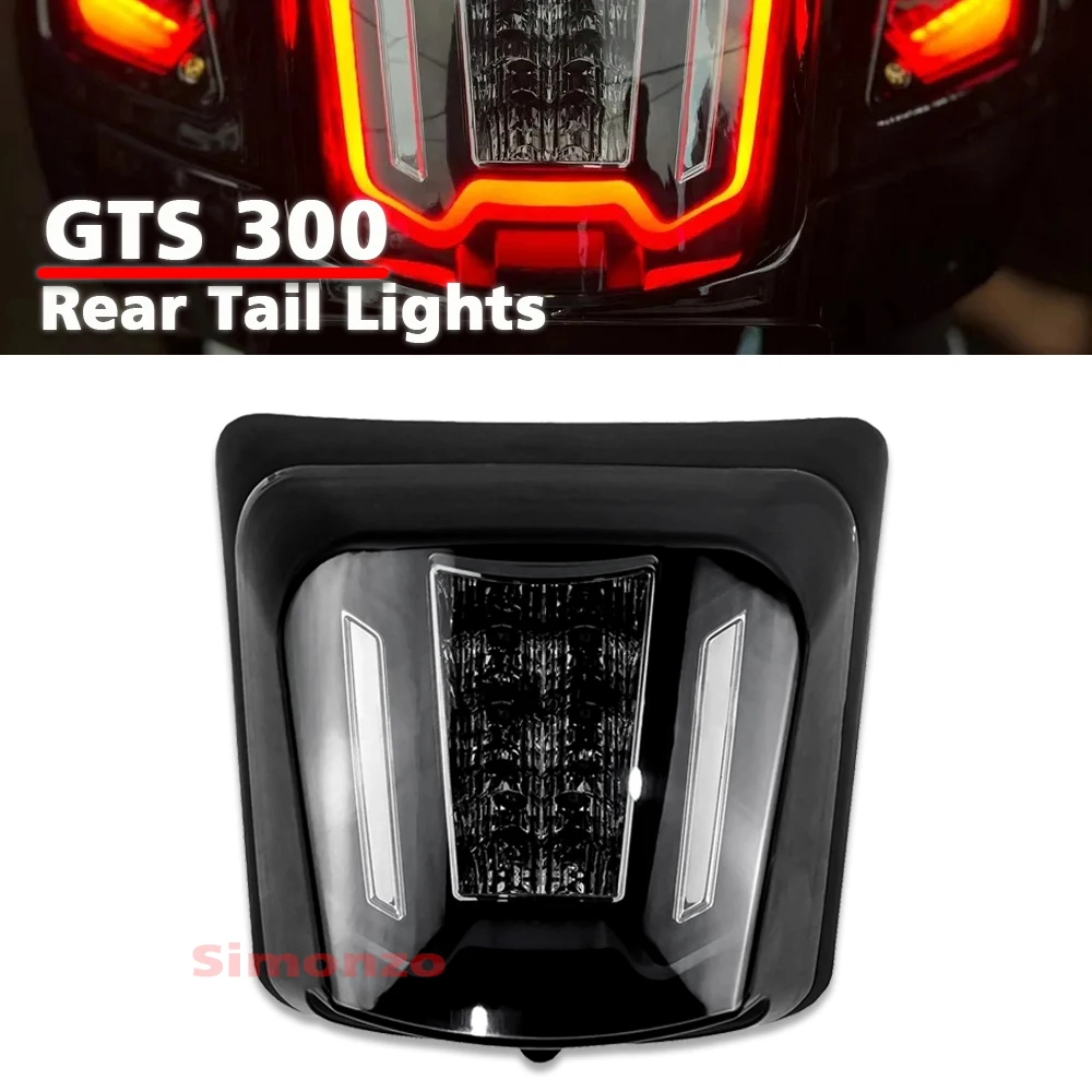 For VESPA GTS300 HPE Motorcycle GTS 300 LED Integrated Taillight GTV 300 GTV300 Sei Giorni Rear Tail Brake Turn Signals Lights