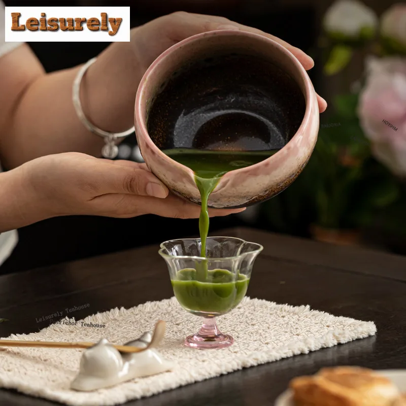 HOYIHM Round Bowl Starry Sky Blue Tea Set Complete Set Japanese Matcha Set Kit Bamboo Tranditional Tea Sets Kitchen Supplies