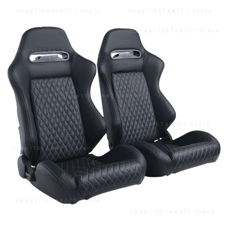Adjustable Car Modified Sports Seat, PVC Leather Racing E-sports Simulator Seat