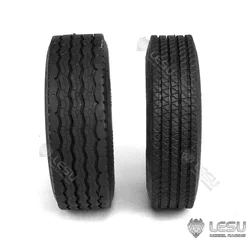 1 Pair LESU On-Road Tire Tyre 22/27mm S-1215 S-1216 For Tamiya 1/14 Dumper Tractor Truck Trailer 770S TGX AROCS FH16 Parts Acces