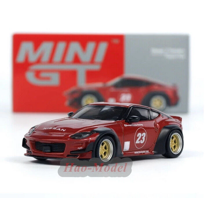 MINIGT 1/64 Dla Nissan Z Pandem Model samochodu Stop Diecast Metal Symulacja Zabawki Chłopcy Prezenty urodzinowe Hobby Wyświetlacz Ozdoby Czerwony