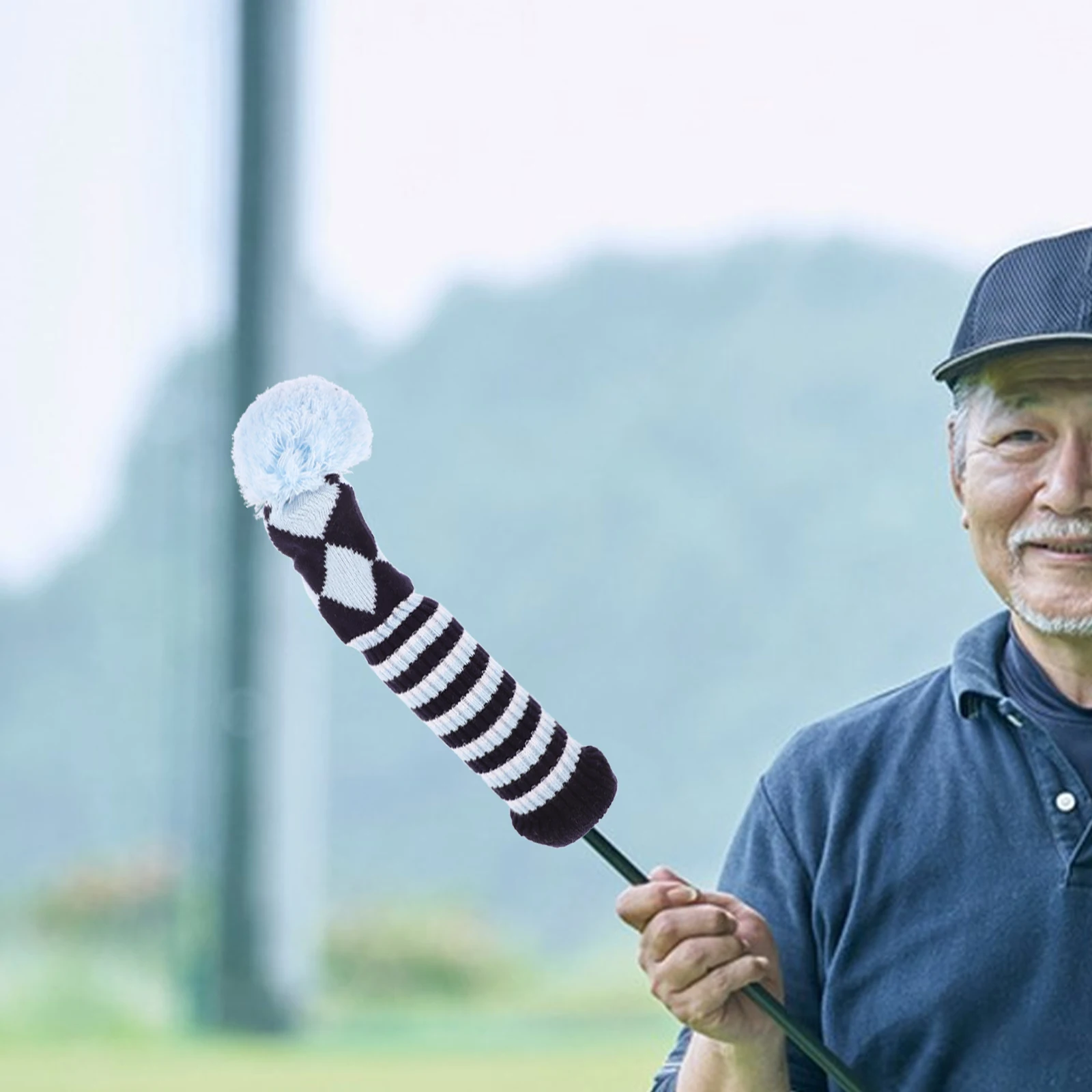 

3pcs Golf Club Head Covers Driver Fairway Wood Knitted Durable Scratch Resistant Portable Long Neck Standard Size Protect Clubs