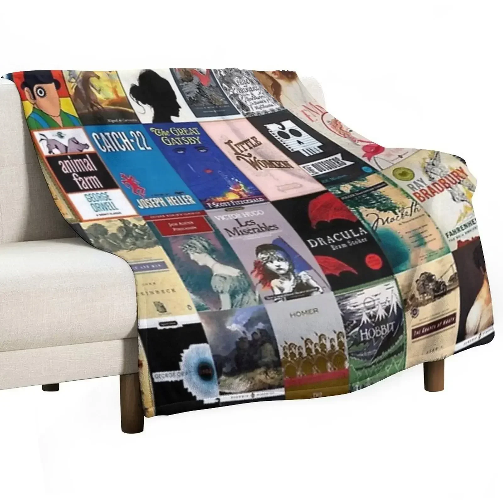 Classic Literature Book Covers Throw Blanket Beautifuls Plush Sleeping Bag Sofas blankets ands Extra Large Throw Blankets