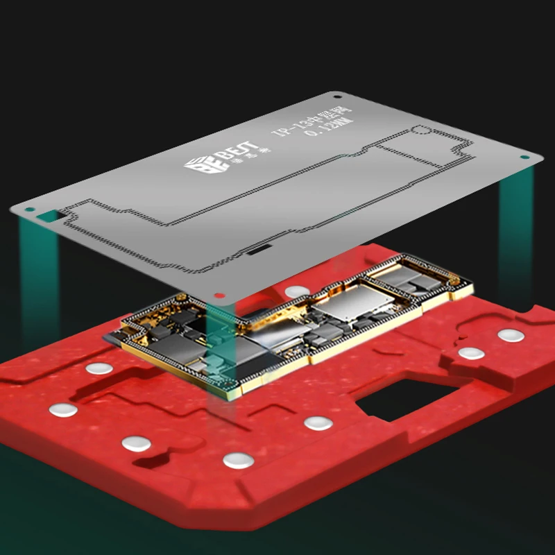 Estêncil magnético reballing de solda do posicionamento bga da cpu do pro 13 para o ip 13 da tabela de plantio da lata melhor BST-082 4 em 1 para o pro max mini