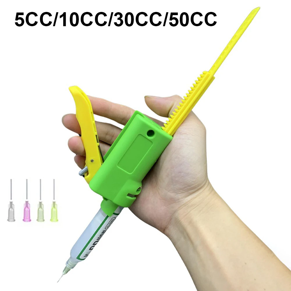 SY  Manual glue needle push rod with 4 needles 5CC/10CC/30CC/55CC syringe solder paste UV shielding oil