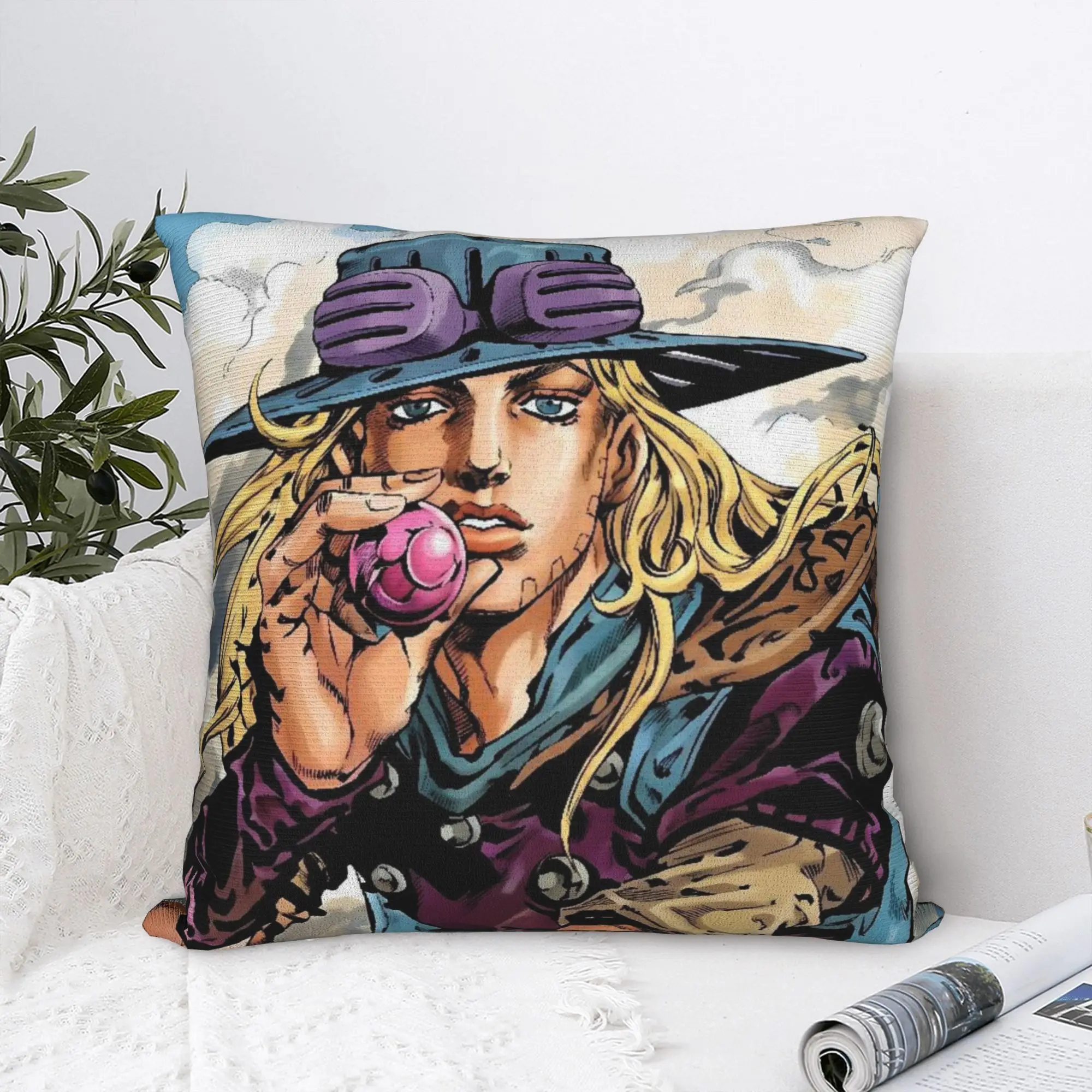 Jojo Steel Ball Run Pillow Cover  Custom Cushion Cover Novelty Pillow Case For Chair Sofa Home Decor