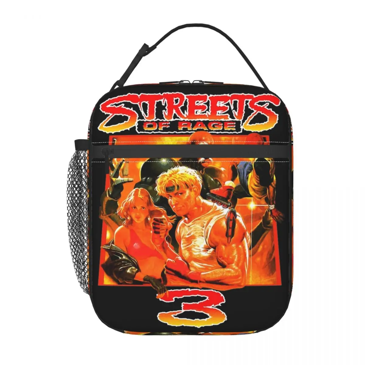 

Изолированные сумки для обеда Streets Of Rage 3-осевой продукт, боевая игра, коробка для обеда, коробка для еды, термохолодильник в стиле Харадзюку, коробка для бенто для школы