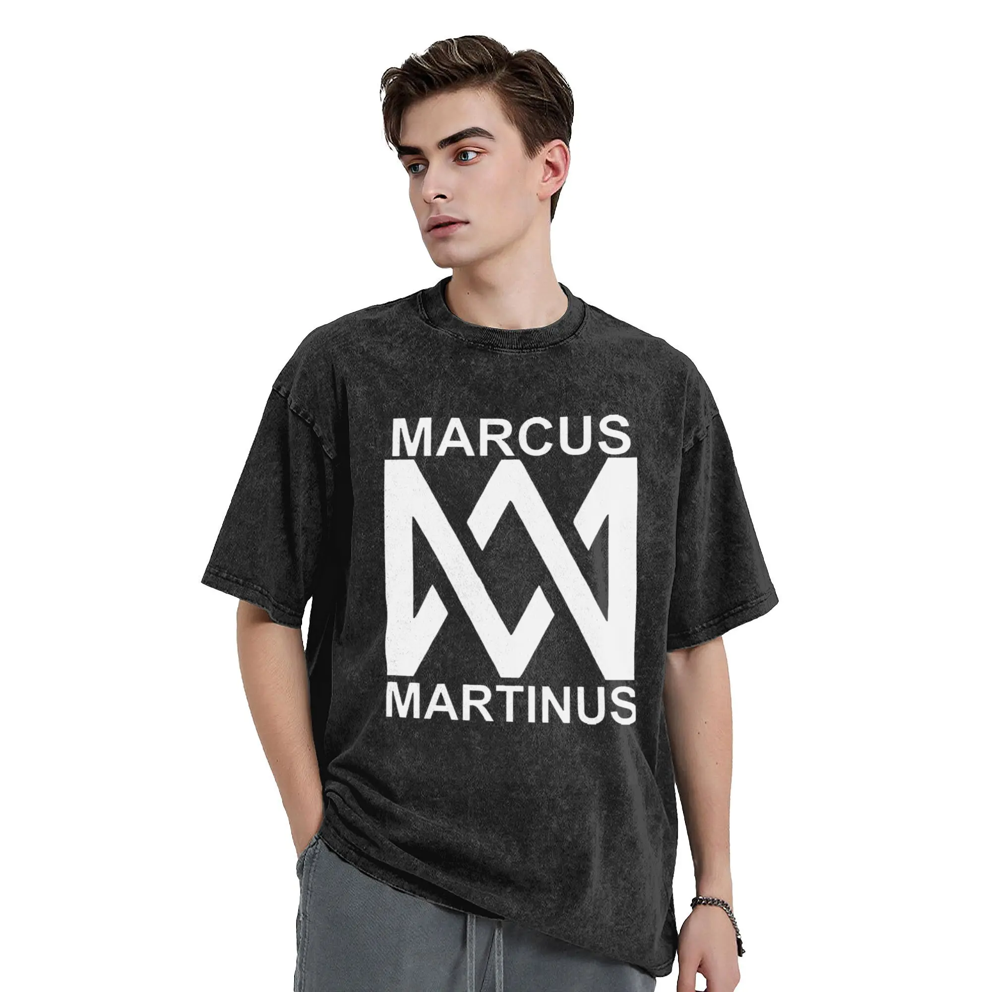 Marcus Martinus MM Twin Boys  Vintage Washed Tshirts For Men Women 100%Cotton Top Tee Harajuku  O-neck Short Sleeve