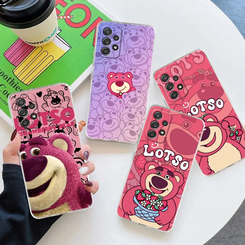 

Clear Case For Samsung Galaxy A57 A37 A56 5G A36 Cases A55 A54 A35 A26 A07 A17 A16 A06 A34 A15 Soft Cover Strawberry Bear Lotso