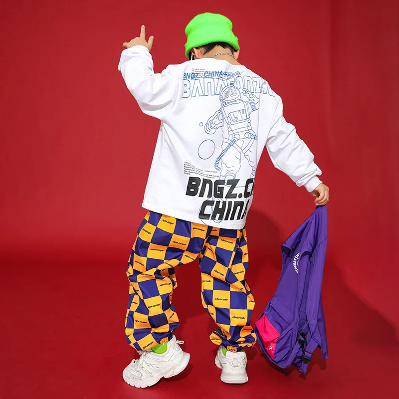 아동용 힙합 및 스트리트 댄스 세트, 남아용 힙합 조끼 작업복, 재즈 댄스 의상, 여아 댄스 공연 의상