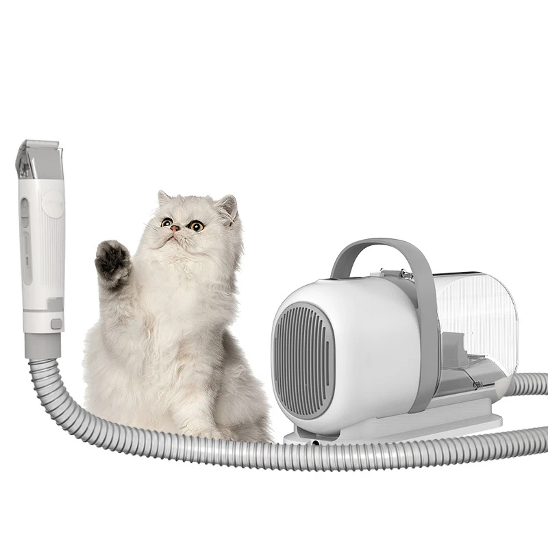 5-in-1 Pet Grooming Vacuum Kit Professional Dog Cat Hair Clipper Trimmer Set with Suction for Deshedding Cleaning