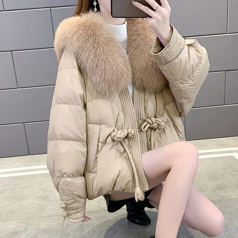 New Women Down Jacket Winter Coat Female Imitation Fur Coat Loose Large Size Parkas  Loose Outwear Thick Warm Outcoat fashion