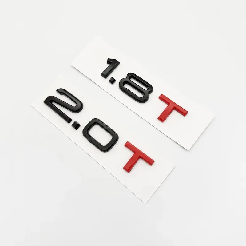 

3D ABS 1.8T 2.0T 3.0T Trunk Letters Logo Displacement Badge Emblem For Audi A1 A3 A4 A5 A6 A7 A8 Q2 Q3 Q5 Q7 Auto Accessories