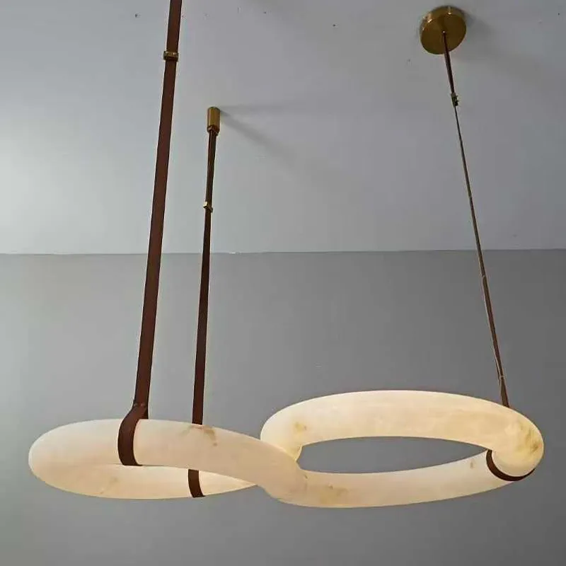 Simple Modern Chandelier Round Dining Room New Chinese-style High-end Villa Living Room Lamps