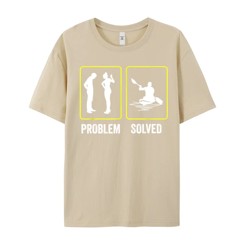 Funky Mens Funny Kayak Shirt Great Casual Short Sleeve Tshirts Summer O-Neck Premium Cotton Tees Gift Idea Tops Shirt Print