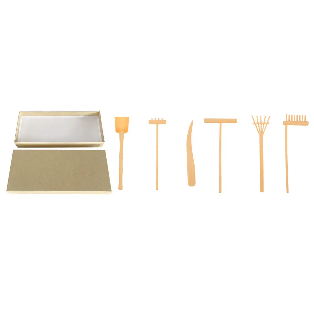1Set Plastic Zen Garden Rake Set Small Lightweight Sand Table Rake Sand Drawing Tools Zen Garden Accessories Desk Decoration