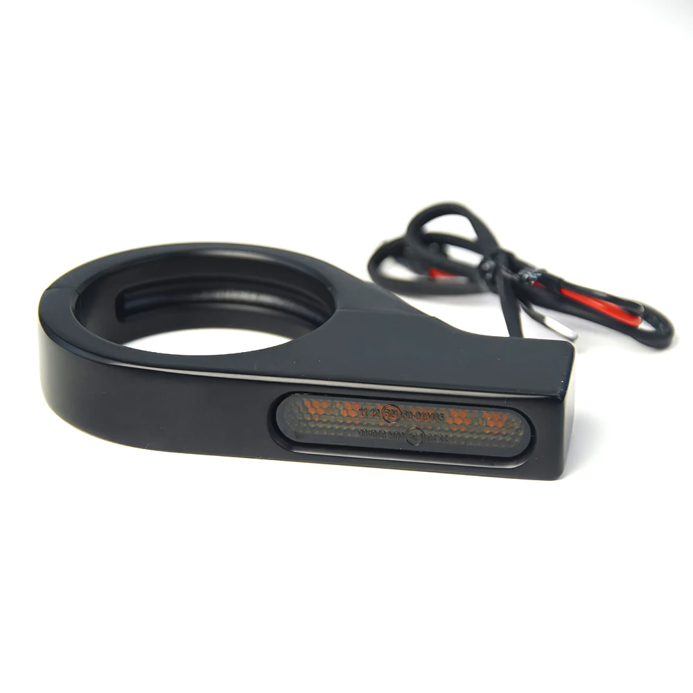 دراجة نارية 39-41 مللي متر شوكة أنبوب مصباح إشارة الانعطاف LED العنبر مؤشر الاتجاه مصباح الوامض ضوء الألومنيوم لهوندا سوزوكي ياماها