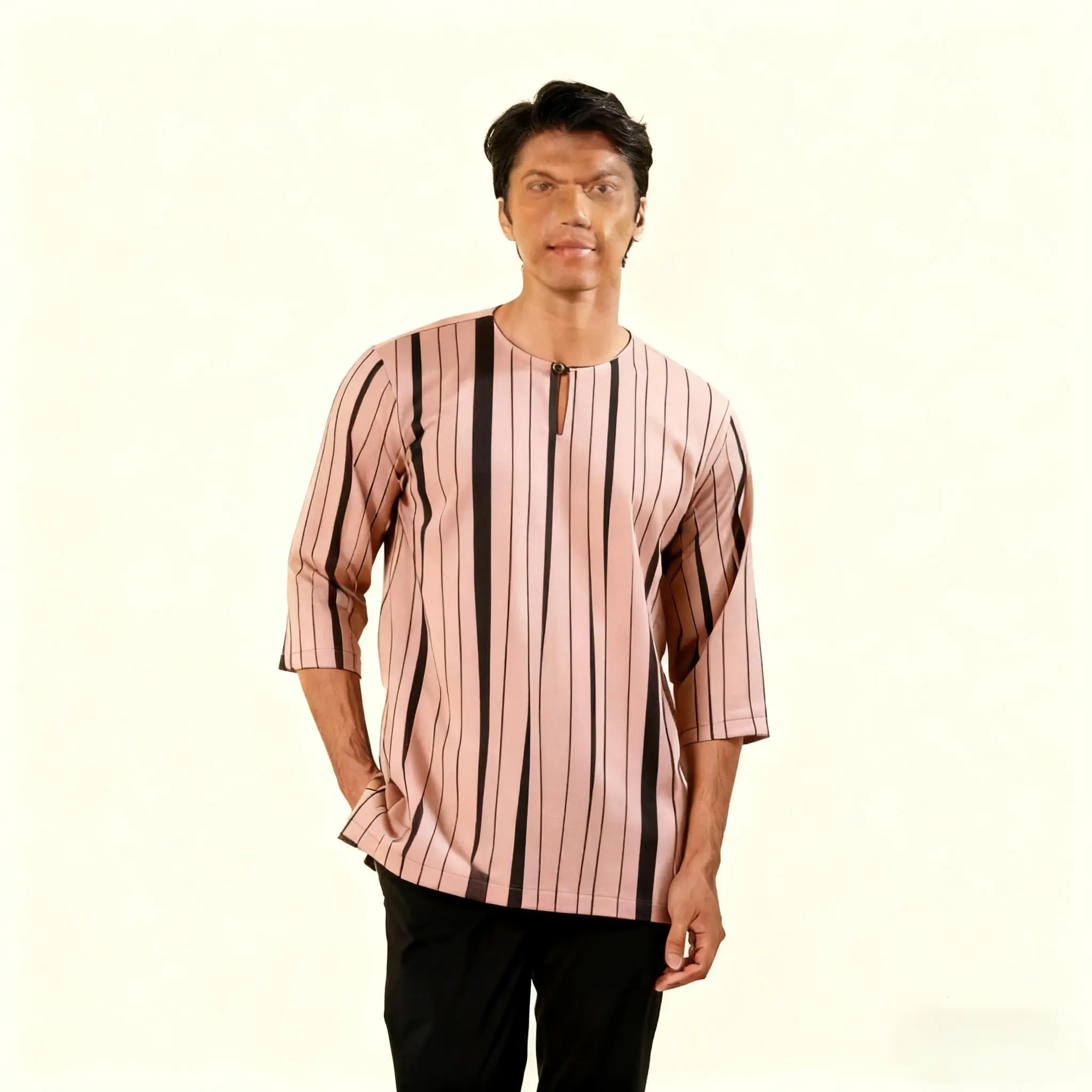 الرجال المسلمات قصيرة الأكمام الإسلامية العربية المرقعة مخطط التطريز عيد مسلم تي شيرت جوبا عبايات فضفاضة غير رسمية Ropa #3