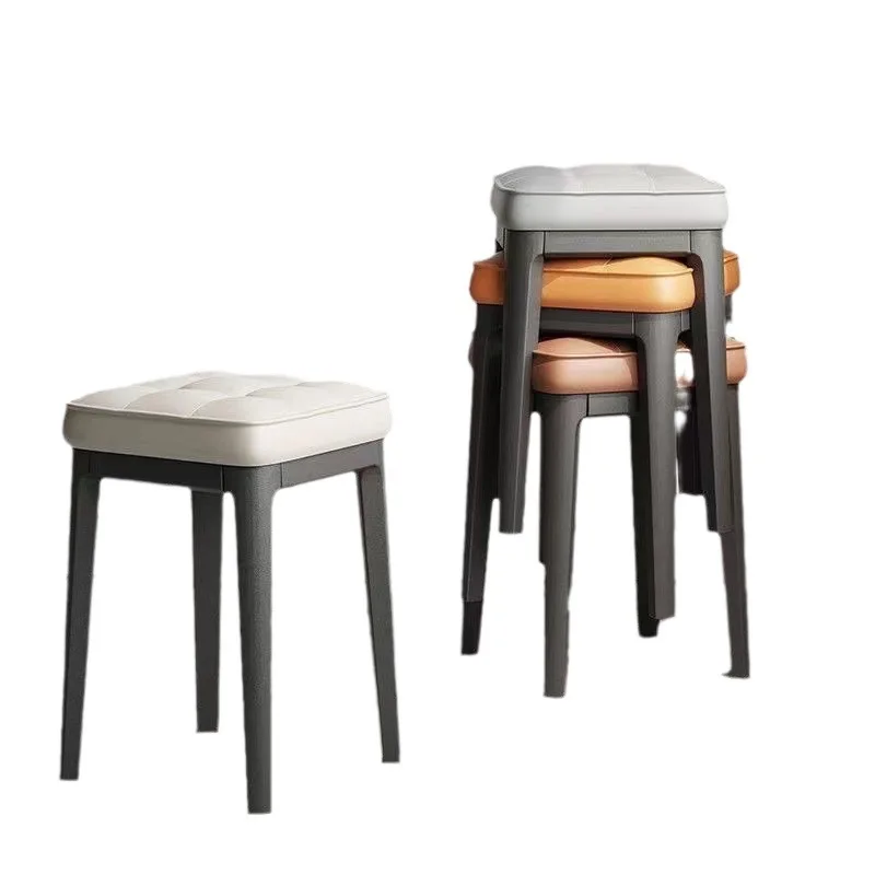 Stools Home Dining Stools Stackable Thickened Plastic Chairs Advanced Strong And Non-slip