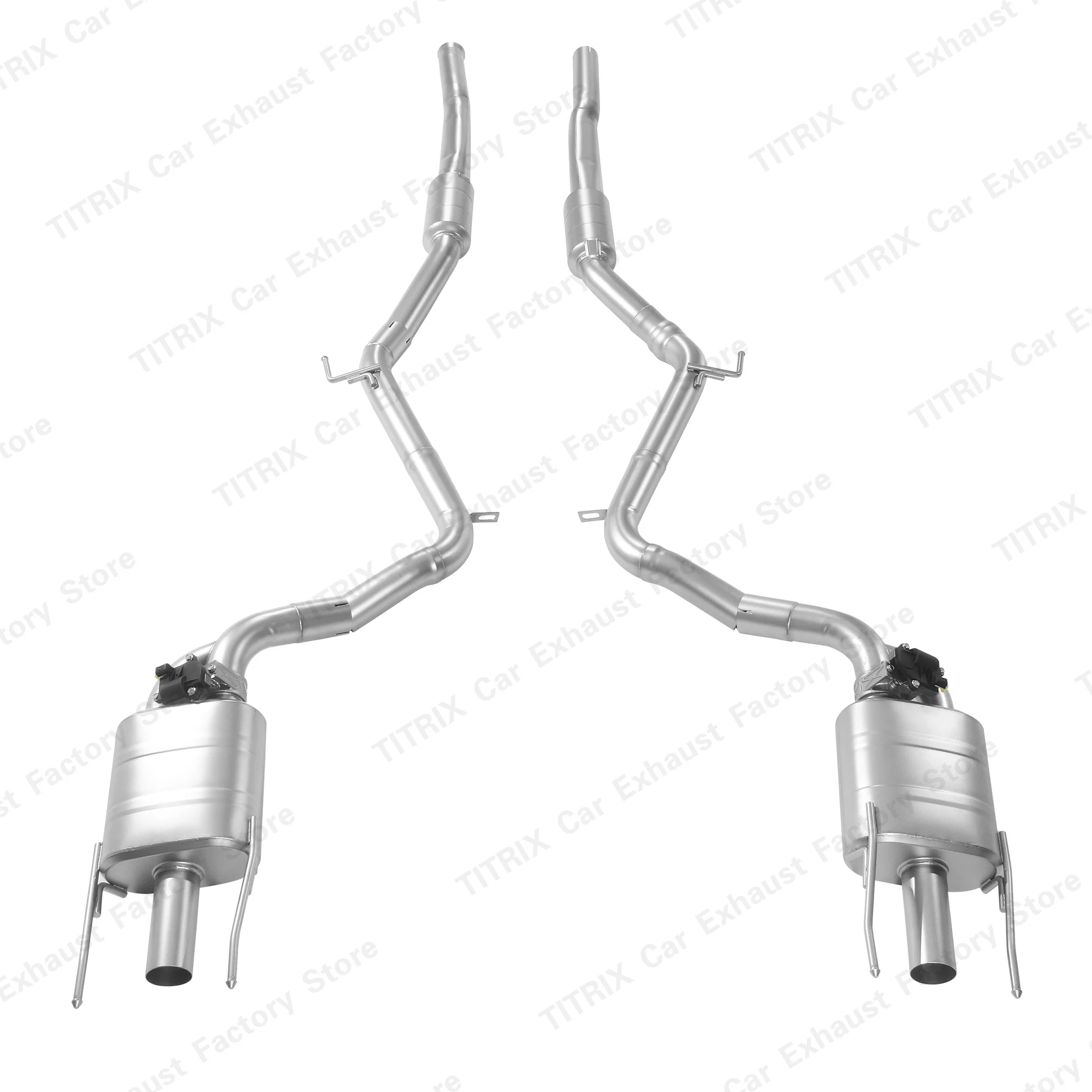 Catback Exhaust System For Mercedes Benz S350 W221 3.5L Mid Pipe + Rear Muffler Performance Electric Valve Cat-back Pipe Kit