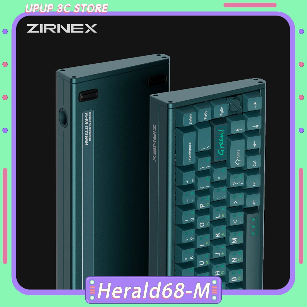 

ZIRNEX Herald68-M Механическая клавиатура с магнитным переключателем 8K HZ Проводная игровая клавиатура Клавиатура из алюминиевого сплава RGB Аксессуары для ПК