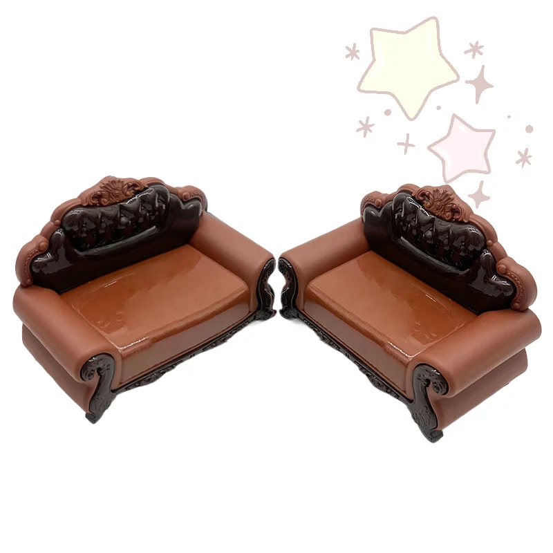 1/12 Domek dla lalek Symulacja Europejskiego Stylu Sofa Model Mebel do Salonu Miniaturowe Akcesoria Dekoracyjne do Domku dla Lalek