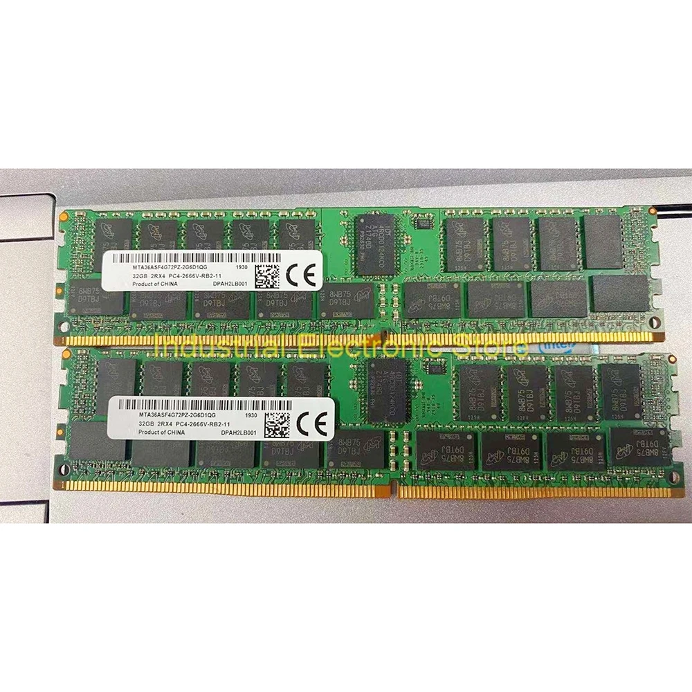 1 قطعة RAM ل MT 32 جرام 32 جيجابايت 2RX4 2666 PC4-2666V DDR4 الذاكرة MTA36ASF4G72PZ-2G6D1QG